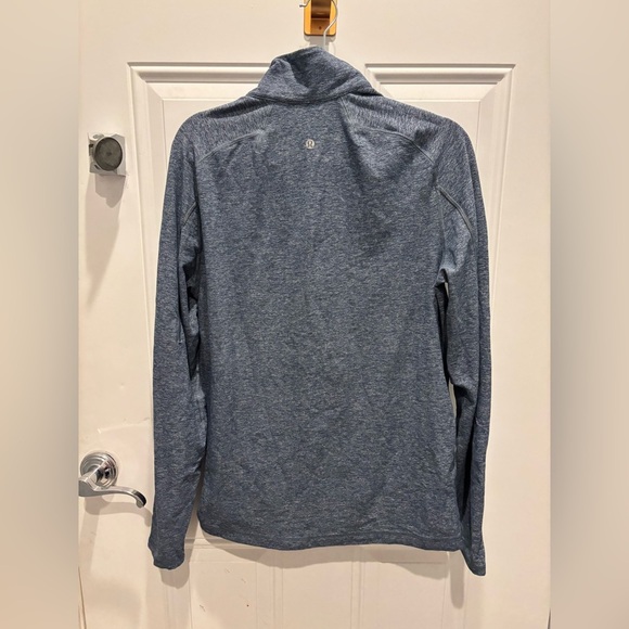 Lululemon Men’s Surge Warm 1/2 Zip Heathered Alberta Lake / Caspian Blue - M - Picture 4 of 5